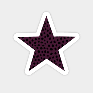 Dark Burgundy Dalmatian Print, Spotty Polka Dot Sticker